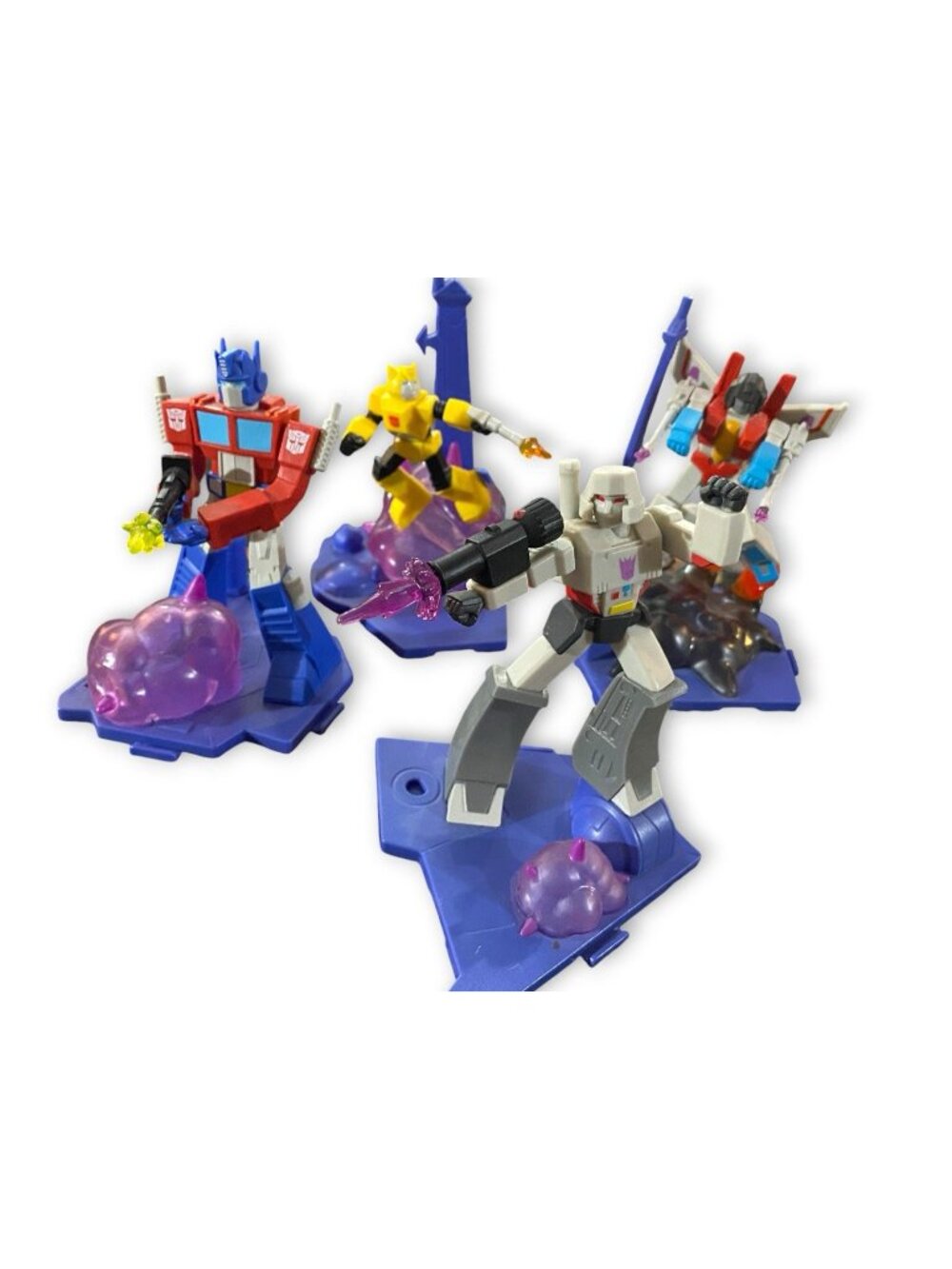Lot Of 4 Zoteki Transformers Optimus Prime, Megatron, Starscream & Bumblebee G1